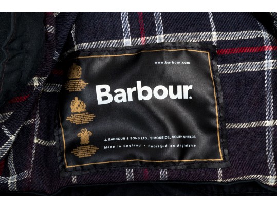 Barbour Fabulous Vintage Navy Blue Burghley Long Waxed Cotton Coat