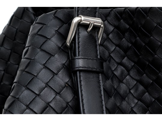 Bottega Veneta Fabulous Ultra Large Black Woven Leather Tote Bag, With Mirror
