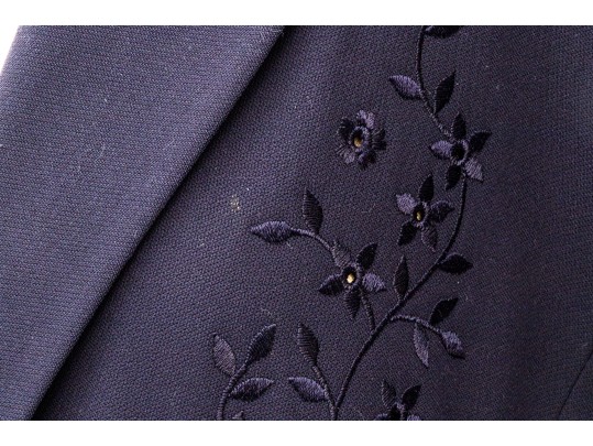 Escada Margaretha Ley Embroidered Collared Blazer, Size 40