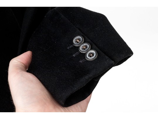 Giorgio Armani Classico Simple Black Three Button Blazer, Size 44