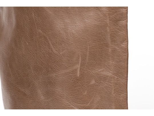 Delmain Beautiful Taupe Vero Cucio Leather Knee Length Boots, Size 10