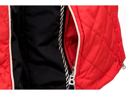 Bogner Red And Black Embroidered Zip Front Ski Jacket