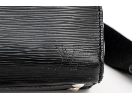 Louis Vuitton Black Epi Leather Top Zip Top Handle Briefcase, With Strap, Authenticated