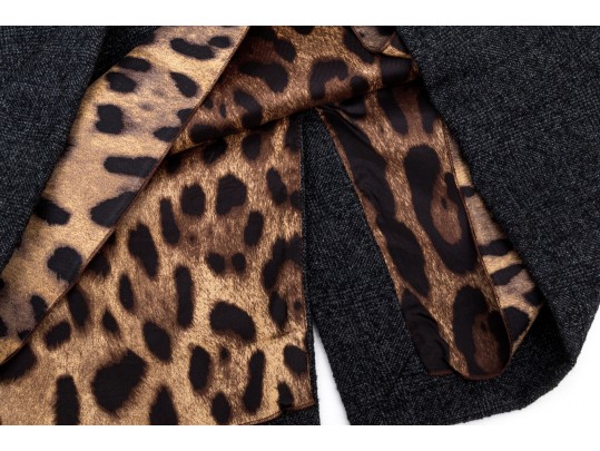 Dolce & Gabbana Classic Grey Tweed Skirt, Slze 44