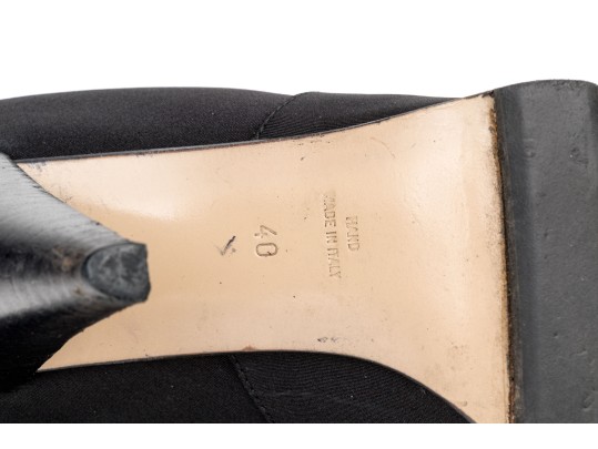 WSteiger Fabulous Hand Made Black Material Ankle Boots, Size 40