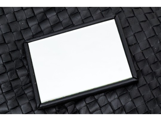 Bottega Veneta Fabulous Ultra Large Black Woven Leather Tote Bag, With Mirror