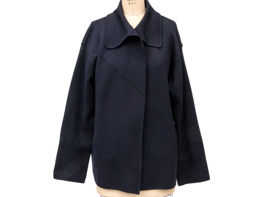 Escada Collared Wool Knit Blazer, Size 42