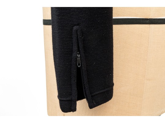 Giorgio Armani Le Collezioni Vintage Black Cropped Half Zip Turtleneck, Size 8