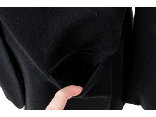 Giorgio Armani Classico Simple Black Three Button Blazer, Size 44