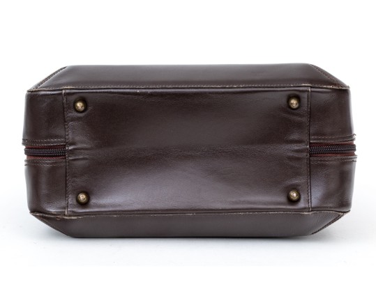 Giorgio Armani Handsome Brown Leather Top Handled Bag