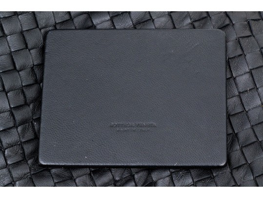 Bottega Veneta Fabulous Ultra Large Black Woven Leather Tote Bag, With Mirror