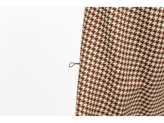 Giorgio Armani Classico Tan And Brown Houndstooth Three Button Blazer, No Size Tag