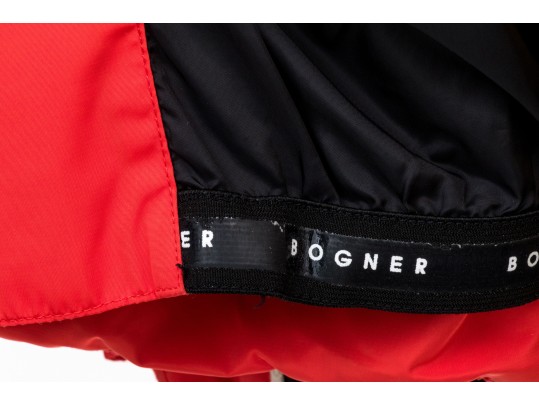 Bogner Red And Black Embroidered Zip Front Ski Jacket
