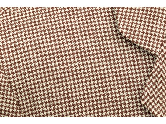 Giorgio Armani Classico Tan And Brown Houndstooth Three Button Blazer, No Size Tag