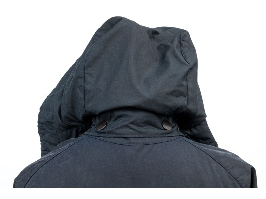 Barbour Fabulous Vintage Navy Blue Burghley Long Waxed Cotton Coat