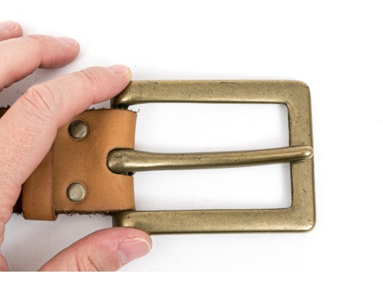 Linnea Pelle Bold Bejeweled, Studded Triangle Pattern Chunky Leather Belt, Size M