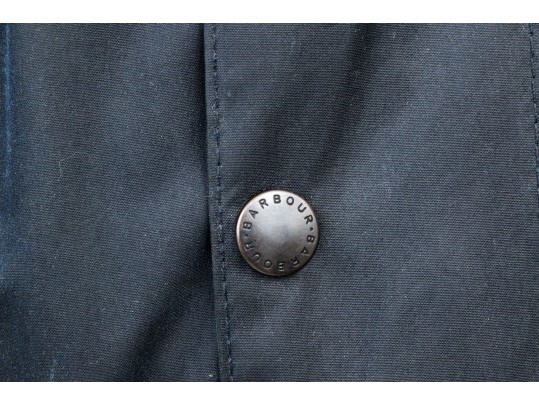 Barbour Fabulous Vintage Navy Blue Burghley Long Waxed Cotton Coat