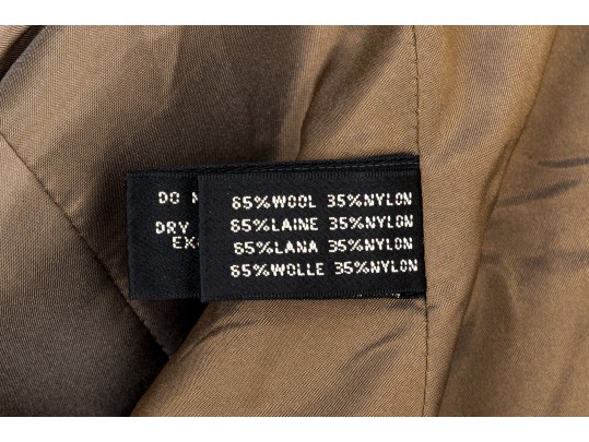 Ralph Lauren Black Label Classic Velvet Collared Herringbone Short Blazer, Size 10