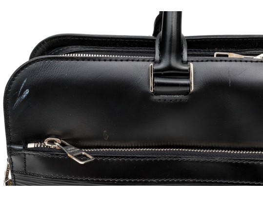 Louis Vuitton Black Epi Leather Top Zip Top Handle Briefcase, With Strap, Authenticated