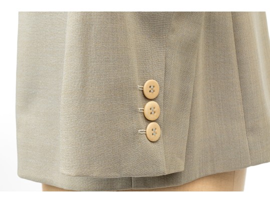 Giorgio Armani Vintage Black Label Tan Wool Button Front Blazer