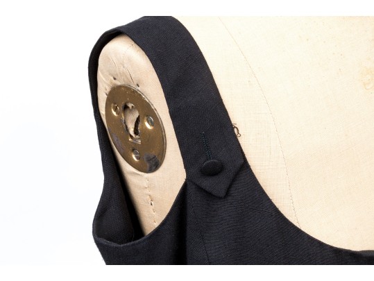 John Galliano Long Black Linen And Silk Tank Dress, Size 12