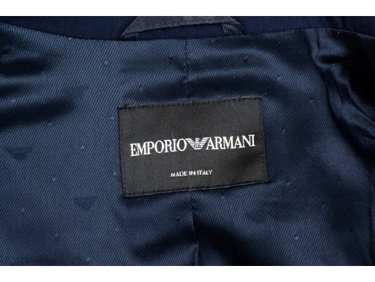 Emporio Armani Classic Navy Blue Double Breasted Blazer
