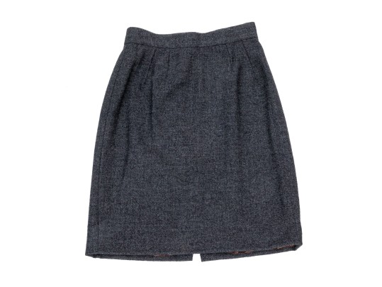 Dolce & Gabbana Classic Grey Tweed Skirt, Slze 44