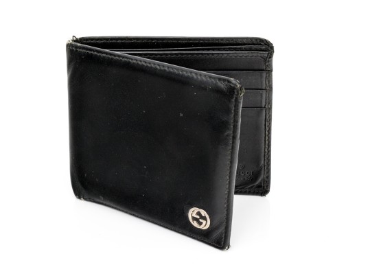 Gucci Vintage Black Leather Wallet