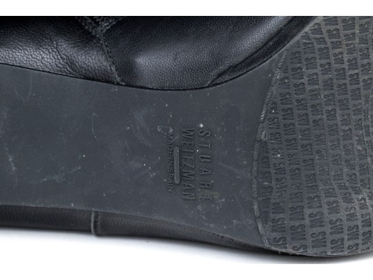 Collection Of Two Pairs Of Black Stuart Weitzman Boots, Leather And Suede, Size 10