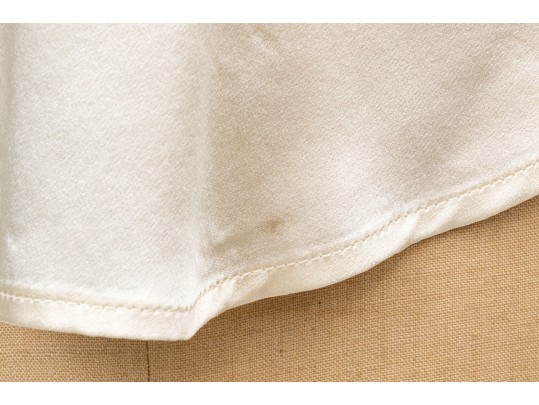 Ralph Lauren Black Label Lovely Ivory Silk Tuxedo Motif Blouse, Size 10