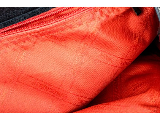 Longchamp Black Pebbled Leather Top Handled Tote Bag