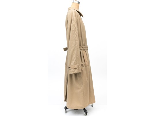 Giorgio Armani Classico Vintage Tan Oversized Belted Trench Coat, Size 42