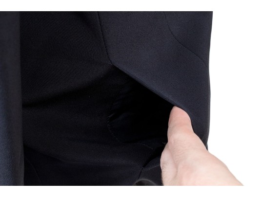 Escada Couture Fabulous Black And White Vintage Lace Paneled Blazer, Size 36