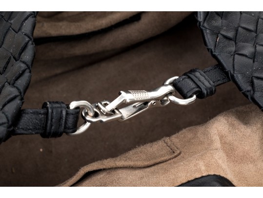 Bottega Veneta Fabulous Ultra Large Black Woven Leather Tote Bag, With Mirror