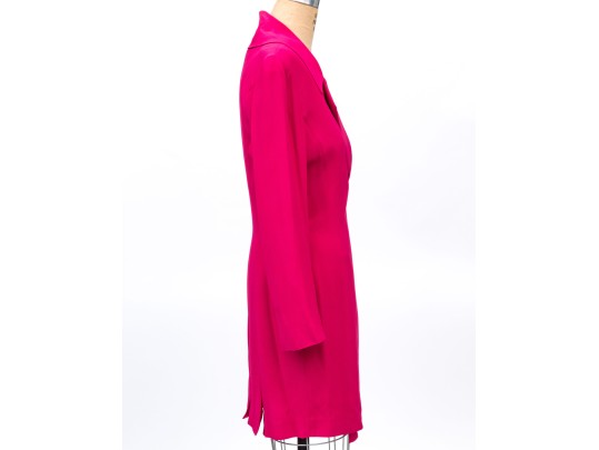 Myrene De Premonville, Paris Dark Pink Scarab Button Dress
