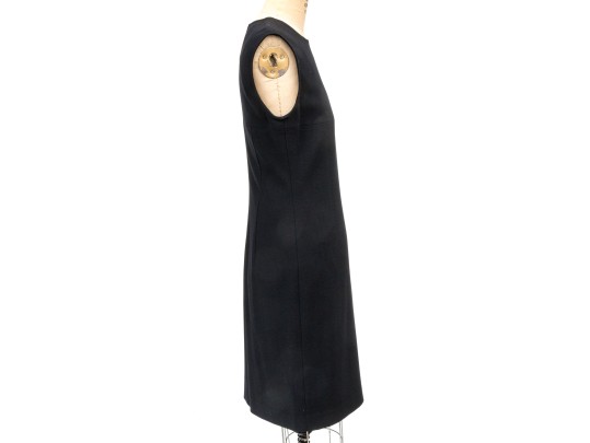 Escada Classic Black Wool Sleeveless Sheath Dress, Slze 40