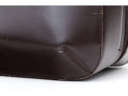 Giorgio Armani Handsome Brown Leather Top Handled Bag