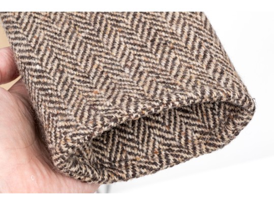 Ralph Lauren Black Label Classic Velvet Collared Herringbone Short Blazer, Size 10