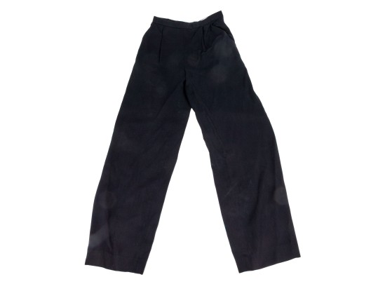 Badgley Mischka Striking Bejeweled Black Belted Suit, Size 10