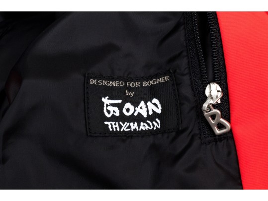 Bogner Red And Black Embroidered Zip Front Ski Jacket