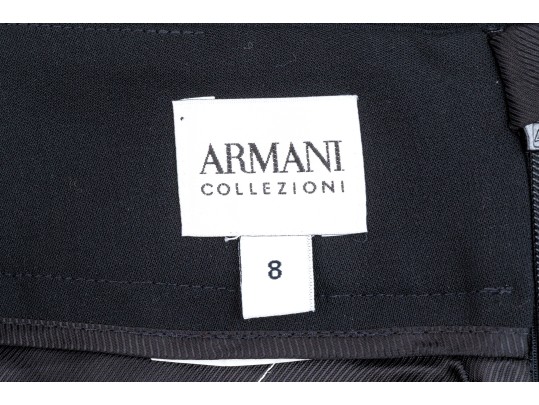 Collection Of Two Assorted Armani Collezioni Grey And Black Toned Skirts
