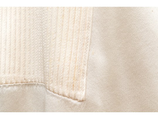 Ralph Lauren Black Label Lovely Ivory Silk Tuxedo Motif Blouse, Size 10