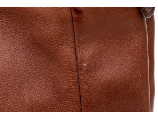 Fendi Brown Leather Structured Double Sided Twistlock Top Handle Tote