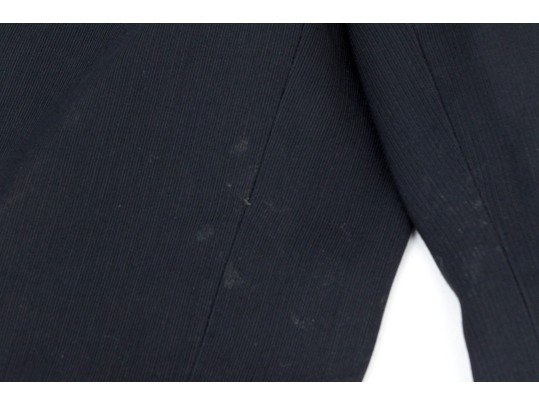 Badgley Mischka Striking Bejeweled Black Belted Suit, Size 10