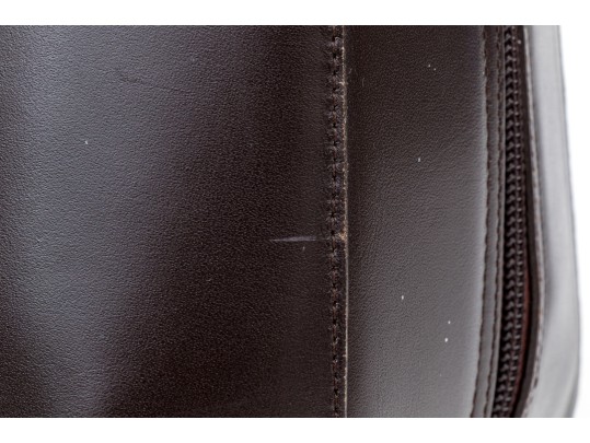 Giorgio Armani Handsome Brown Leather Top Handled Bag