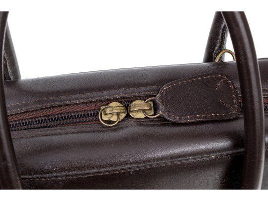 Giorgio Armani Handsome Brown Leather Top Handled Bag