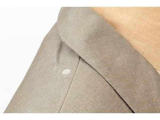 Giorgio Armani Vintage Black Label Tan Linen Button Front Blazer