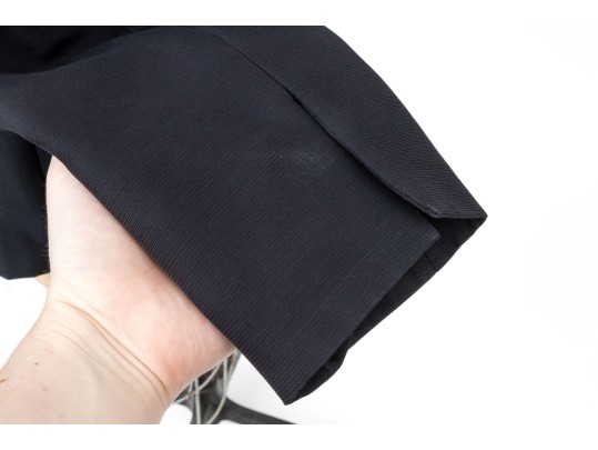 Badgley Mischka Striking Bejeweled Black Belted Suit, Size 10