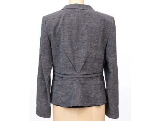 Escada Short Black And White Collared Blazer, Size 40