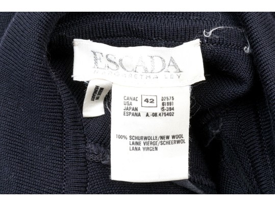 Escada Collared Wool Knit Blazer, Size 42